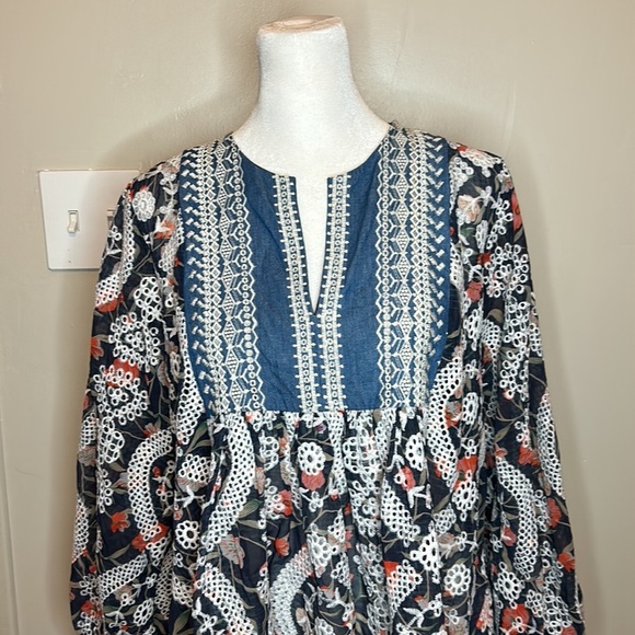 Sachin + Babi x Anthropologie Kalena Embroidered Eyelet Blouse New Size XS - Picture 6 of 13